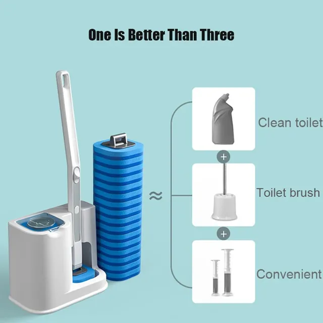Brosse de toilette murale avec tête de brosse de rechange – vue 3