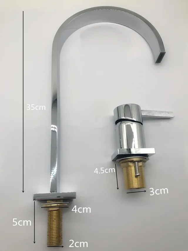 Robinet de lavabo salle de bains tuyau super long deux… – vue 7