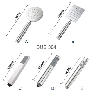 Ensemble de douche à main en acier inoxydable brossé