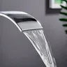 Robinet lavabo laiton monotrou bec plat cascade jet… – vue 5