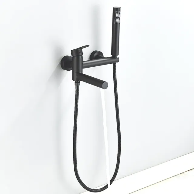 Système de douche de bain en or brossé – vue 3