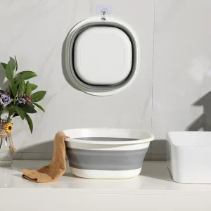 Lavabo pliable en Silicone pour bébé, conteneur de seau de voyage, bassin à fruits Portable, lavabo pliable en Silicone, accessoires de salle de bains