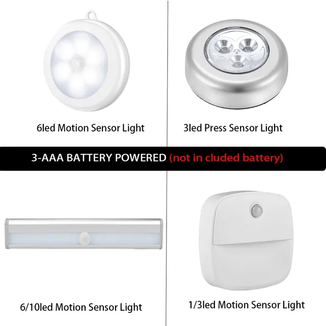 Lampe LED à piles avec capteur de mouvement intelligent – vue 2