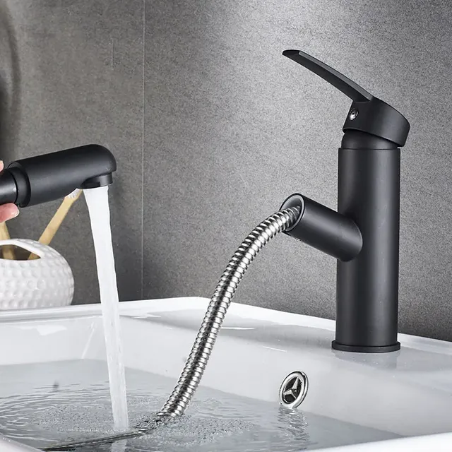 Mitigeur lavabo monocommande noir mat contemporain… – vue 2