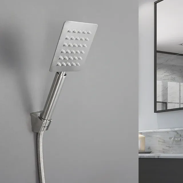 Ensemble de douche à main en acier inoxydable brossé – vue 4