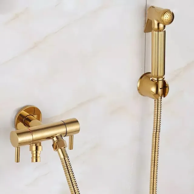 Robinet de Bidet de salle de bains or/argent avec… – vue 2