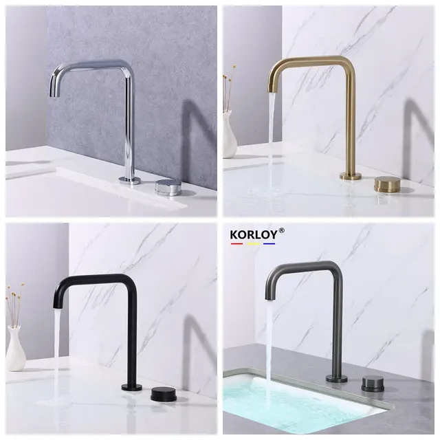 Mitigeur Vasque Haut Cygne Laiton Brossé Mat Finition Or… – vue 2