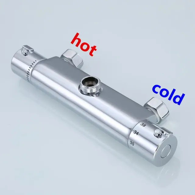 Robinet de douche thermostatique finition chromée – vue 3