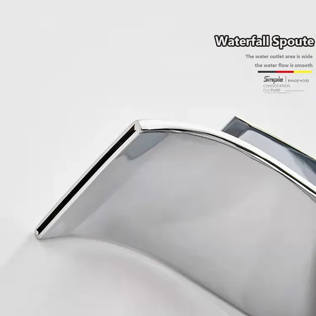 Robinet lavabo laiton monotrou bec plat cascade jet… – vue 6