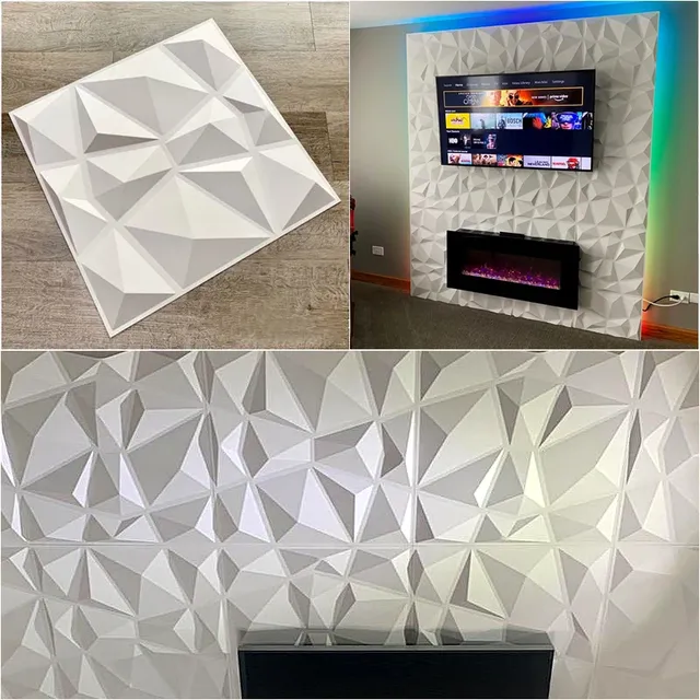 Panneaux muraux décoratifs 3D en diamant