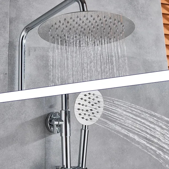Ensemble de douche thermostatique chromé – vue 5