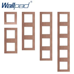 panneau vertical alliage aluminium brossé cuivré finition cadre métallique modulable multimodule encastrable sécurité enfant ignifuge faible consommation indicateur interrupteur profil