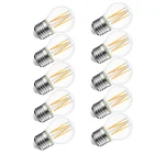 Ampoule Edison à Intensité Variable, Lampe LED Transparente, Filament, Globe, 220V, 4W, 8W, 12W, E14, 240V, G45, 10 Pièces/Lot