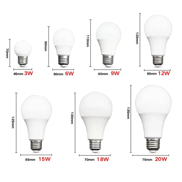 Ampoule LED AC220V 240V – vue 3