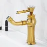 Robinet de lavabo en laiton finition dorée froide et… – vue 4