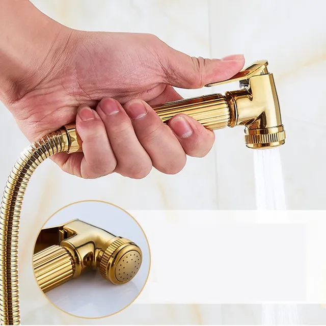 Robinet de Bidet de salle de bains or/argent avec… – vue 4