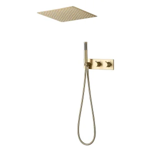 Ensemble de douche au plafond ou au mur, bain thermostatique, bain à pluie, or brossé, salle de bain, noir mat, mitigeur de douche constant Ensemble de douche au plafond ou au mur, bain thermostatique, bain à pluie, or brossé, salle de bain, noir mat, mitigeur de douche constant