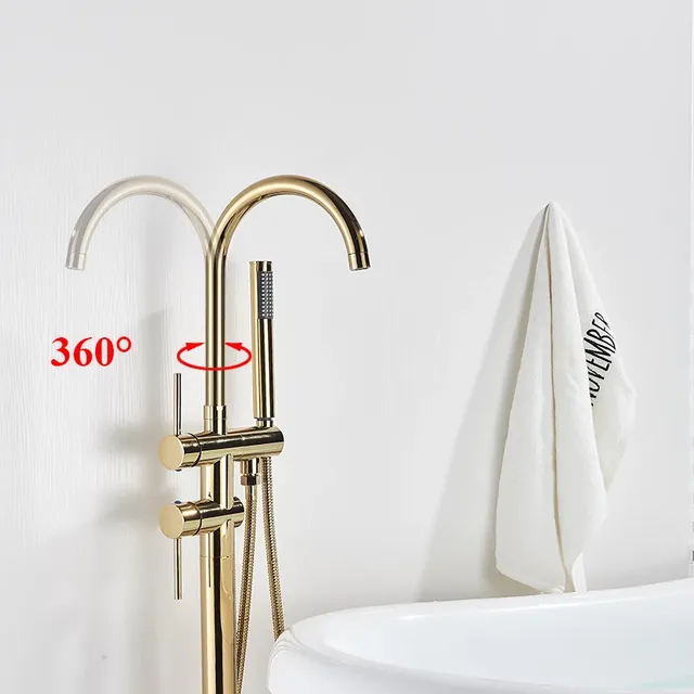 Robinet de baignoire sur pied à poignée unique – vue 3