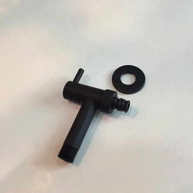 Robinet froid simple en laiton noir – vue 5
