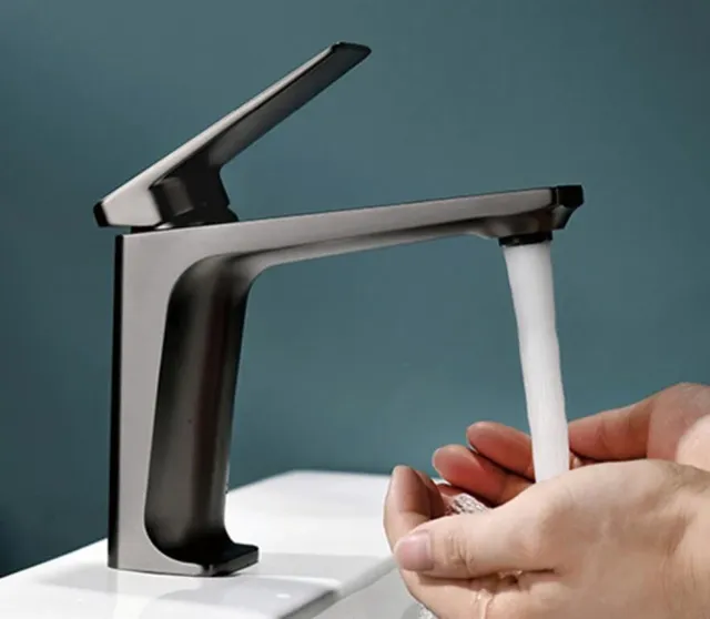 Mitigeur lavabo monocommande robinet contemporain doré… – vue 3