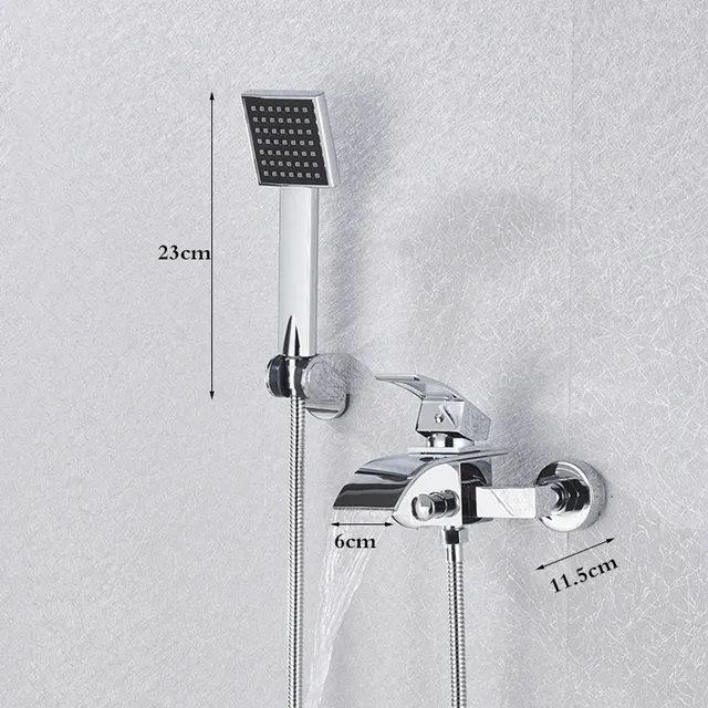 Système de douche mural avec bec – vue 3