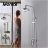 Monite Chrome poli salle de bain ensemble de douche… – vue 1