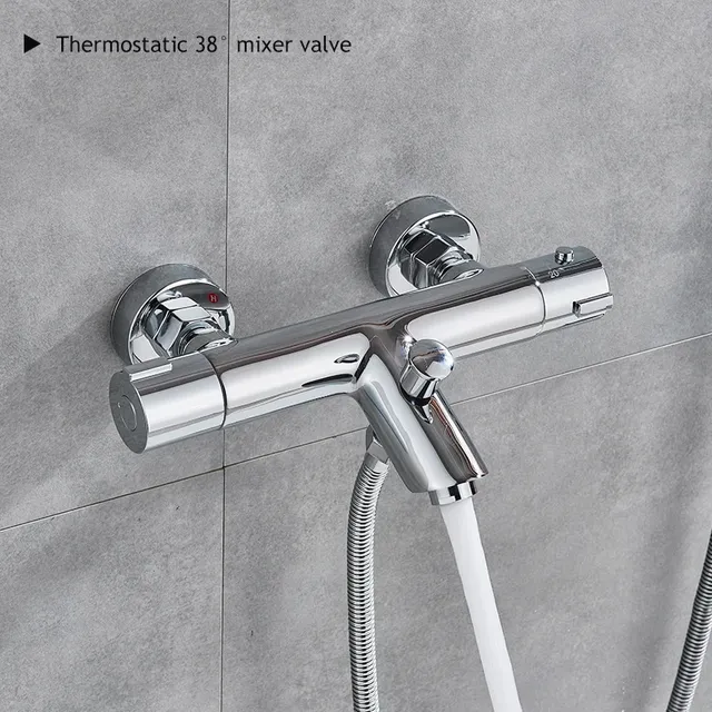 Ensemble de robinets de douche thermostatiques muraux de… – vue 5