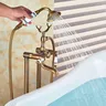 Robinet colonne bain douche îlot rétro victorien bronze… – vue 2