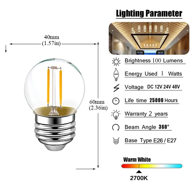 Lampe Led à Filament – vue 2