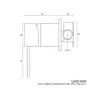 Robinet de lavabo à poignée unique en bronze support de… – vue 5