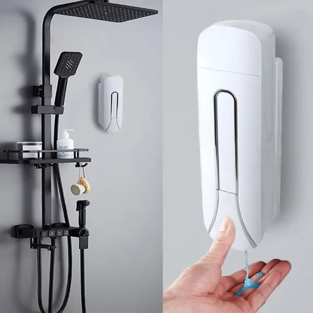 Distributeur savon liquide mural compact plastique ABS… – vue 5