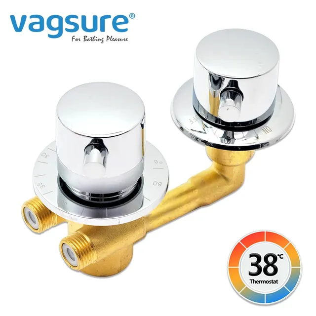 Robinet de douche thermostatique en laiton – vue 2