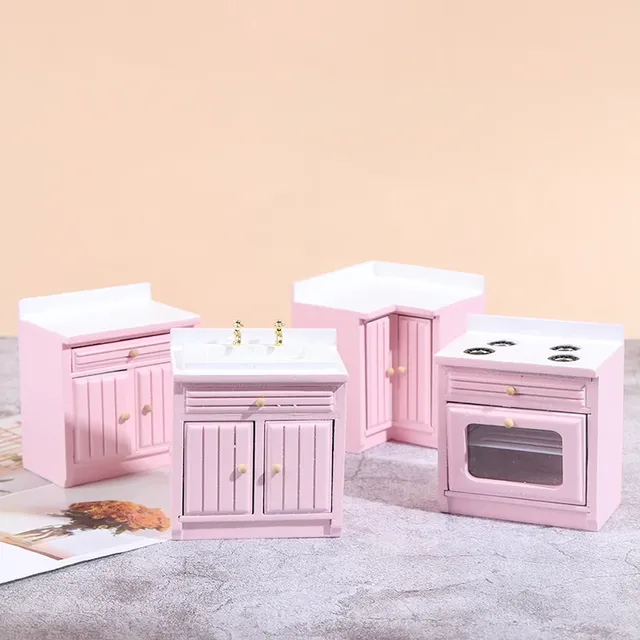 Lavabo en bois pour maison de poupée 1:12 – vue 4