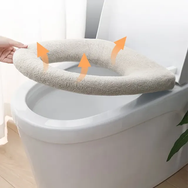 Housse siège toilette rembourrée microfibre chenille… – vue 4