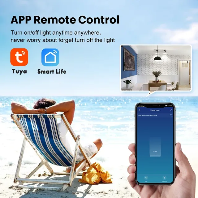 Module de commutation WiFi Tuya sans neutre – vue 2