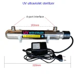 Stérilisateur d&rsquo;eau UV en acier inoxydable, lampe à Tube ultraviolet, filtre de désinfection de l&rsquo;eau de boisson directe, purificateur d&rsquo;aquarium de poissons
