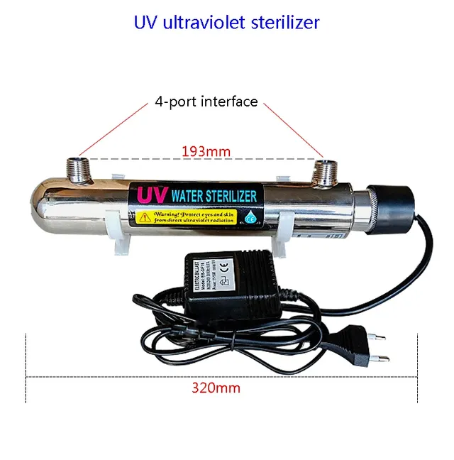 Stérilisateur d'eau UV en acier inoxydable