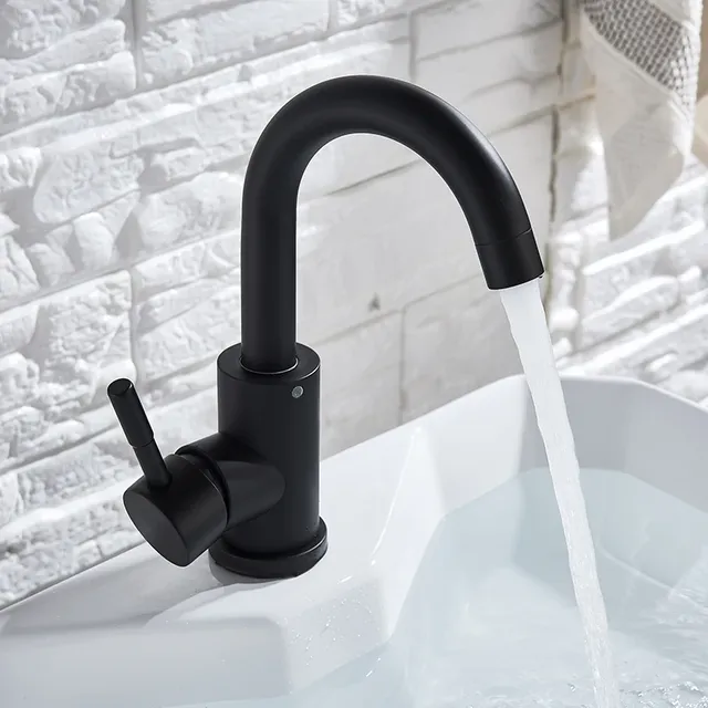 Shinesia robinet de lavabo de salle de bains série noir… – vue 6