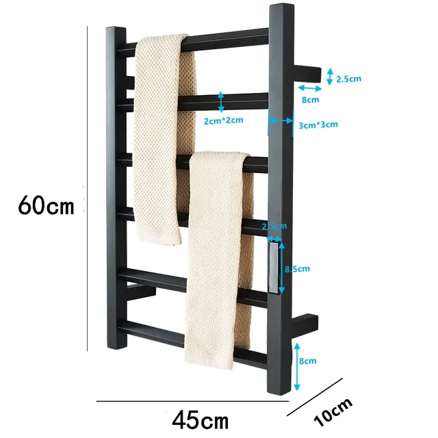 Porte-serviettes électrique en acier inoxydable – vue 6