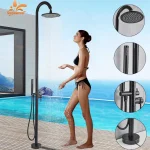 Bec de Douche LED pour Douche Extérieure, Baignoire sur Pied, Piscine, Plage, Villa, Eau Chaude et Froide