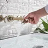 Mitigeur mural trois trous noir mat bec long incurvé… – vue 5