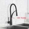 Robinet de cuisine en caoutchouc noir/Nickel/Chrome/or – vue 3