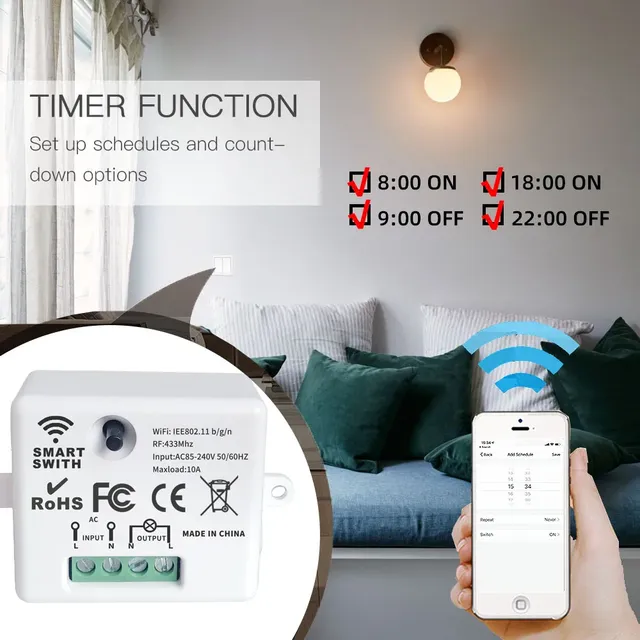 Interrupteur intelligent WiFi et RF – vue 4