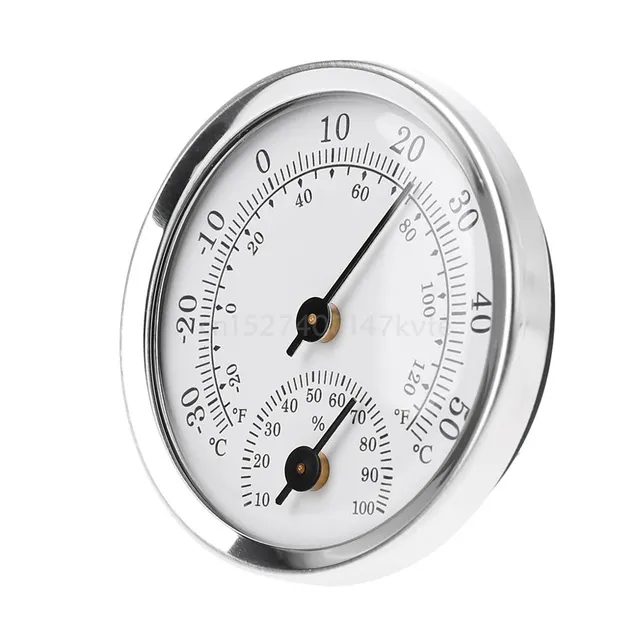 Thermohygromètre mural analogique rond 58mm alliage… – vue 2