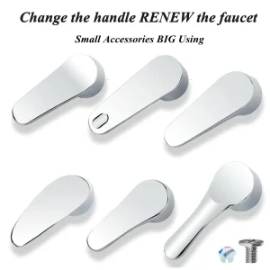 Kit de poignée de rechange pour robinet de salle de bains, remplacement de robinet chromé simple 35mm 40mm pour équilibre de pression à levier unique robinets de bain et de douche Kit de poignée de rechange pour robinet de salle de bains, remplacement de robinet chromé simple 35mm 40mm pour équilibre de pression à levier unique robinets de bain et de douche