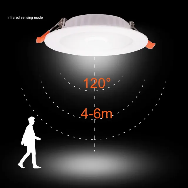LED Downlight encastré PIR capteur de mouvement LED… – vue 3