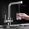 Robinet de cuisine chromé à double bec – vue 3