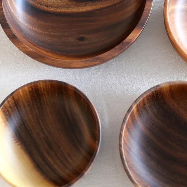 Filles rond en bois pour salade de fruits – vue 3
