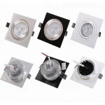 Dimmable carré LED Tirez sur la lumière 9W 12W 15W 21W 25W Led Downlight Encastré COB Plafond Down Light Lampe NikAC85-265V