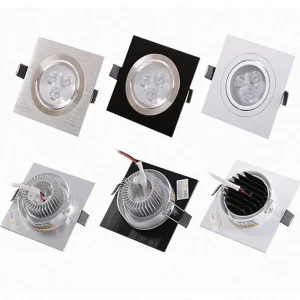 Dimmable carré LED Tirez sur la lumière 9W 12W 15W 21W 25W Led Downlight Encastré COB Plafond Down Light Lampe NikAC85-265V